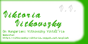 viktoria vitkovszky business card